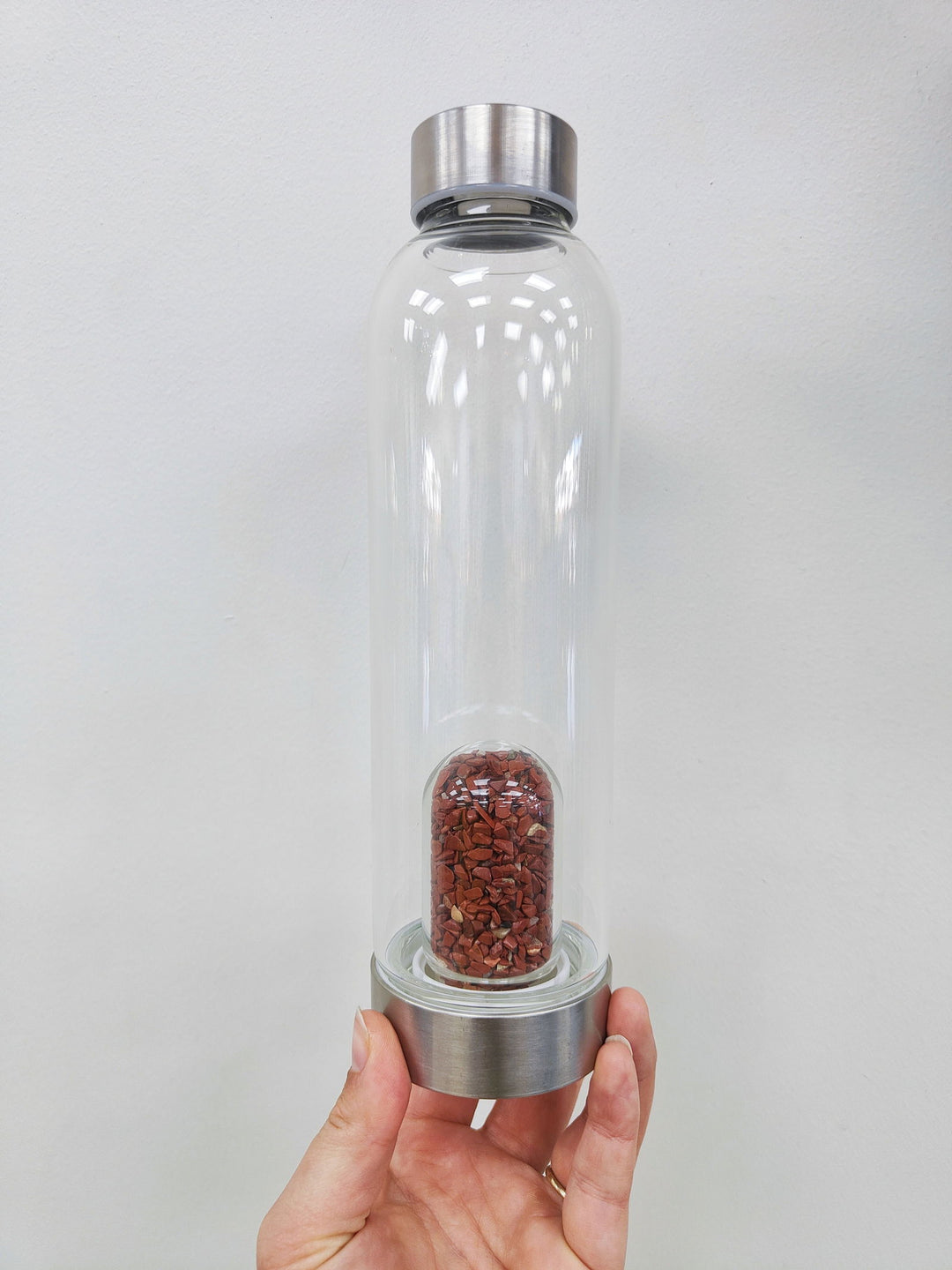 Red Jasper Chip - Crystal Drink Bottle - eKo NZ - 