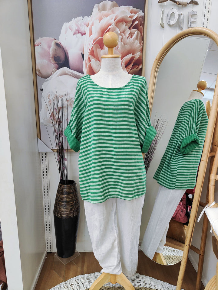 Striped Liz Top - eKo NZ - 