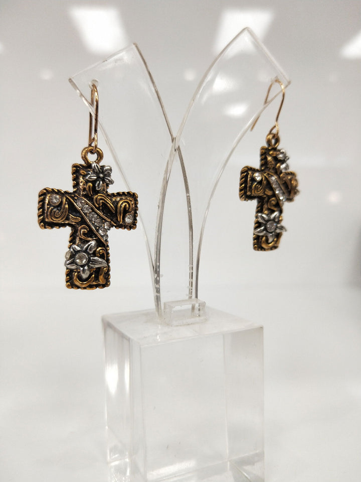Studded Cross Earrings - eKo NZ - 