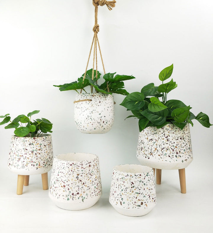 Terazzo Planter With Legs - eKo NZ - 