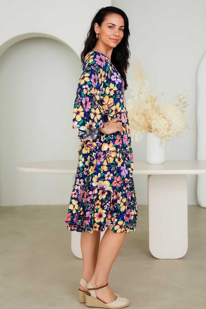 Tori 3/4 Sleeve Dress - eKo NZ - 