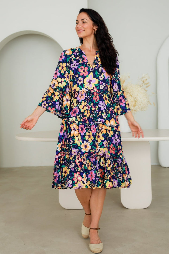 Tori 3/4 Sleeve Dress - eKo NZ - 