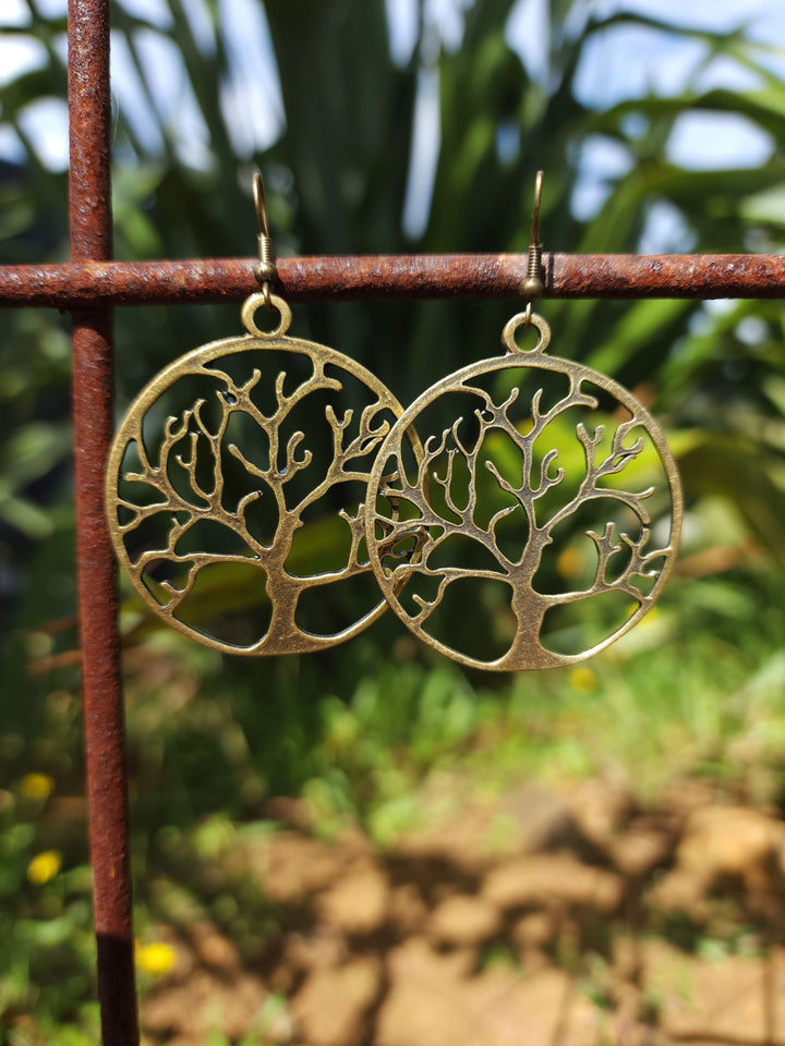 Tree of Life Brass Earring - eKo NZ - 