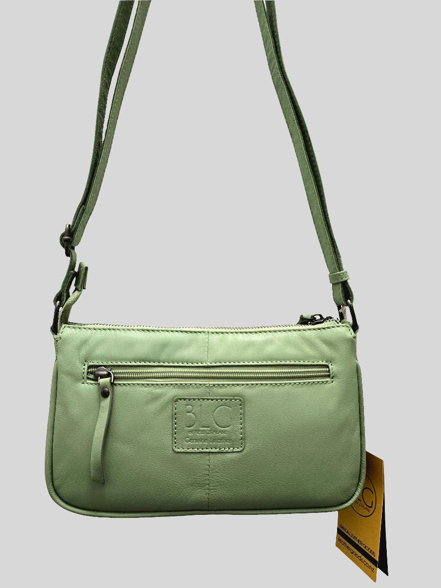 Leather Oval Cross Body Bag