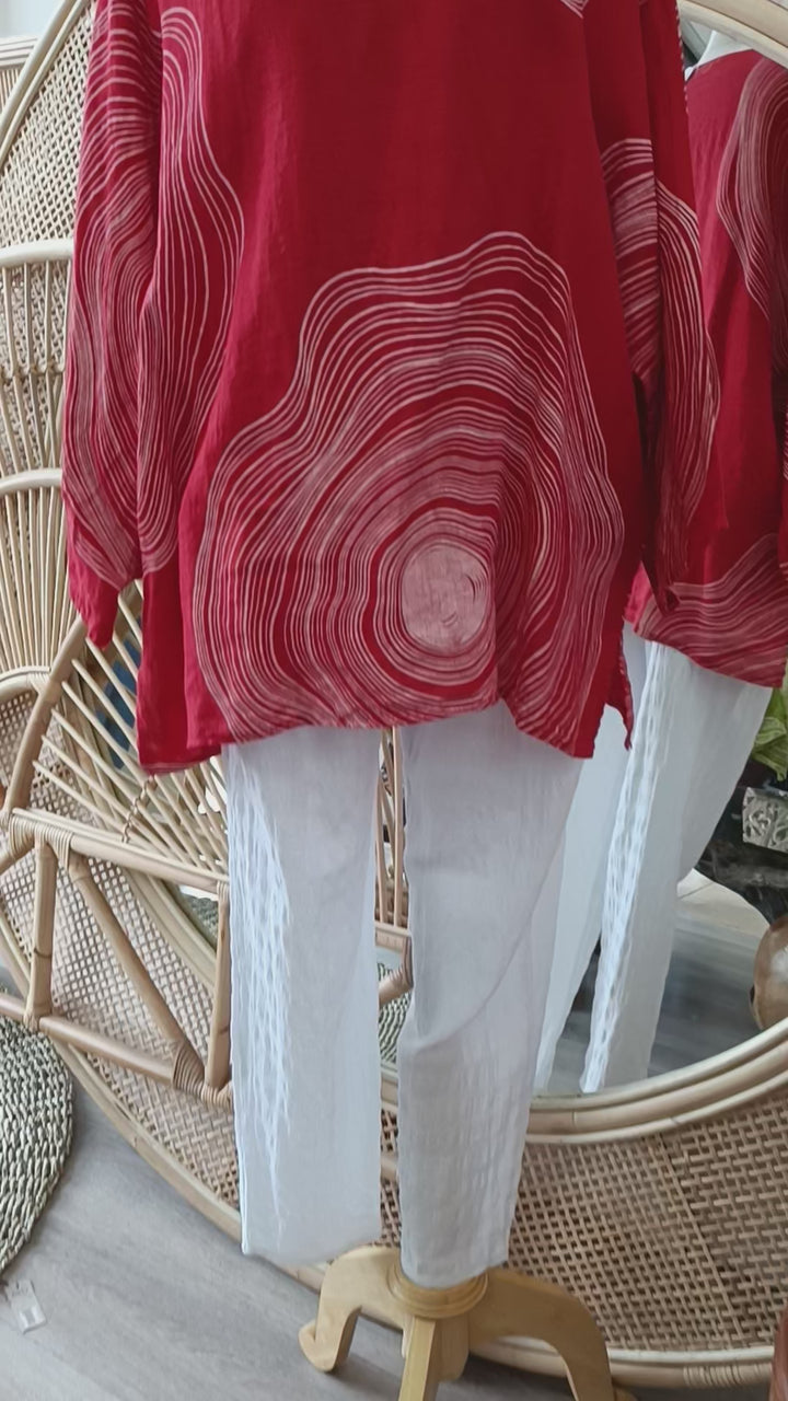 Linen Swirl Top - Last One