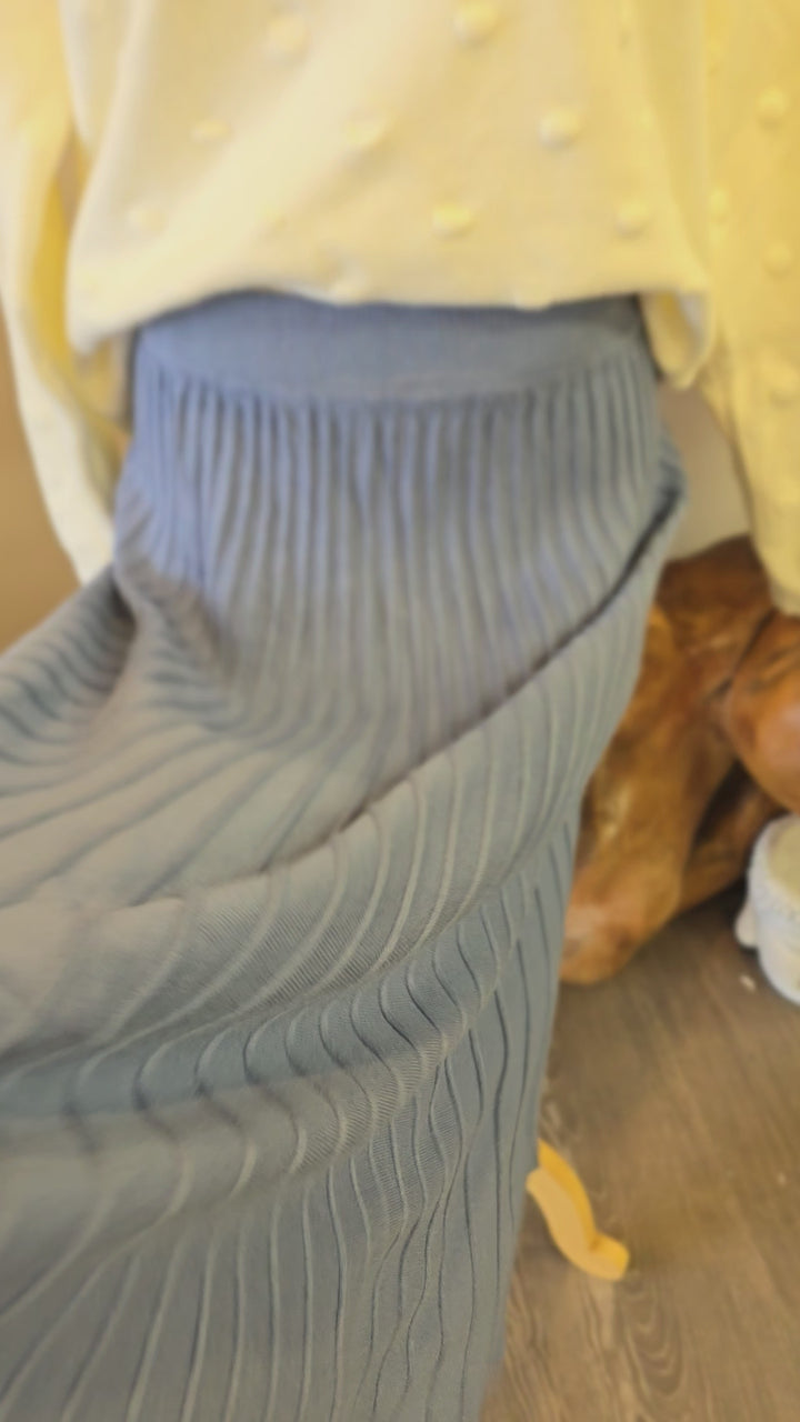 Knit Pleated Skirt