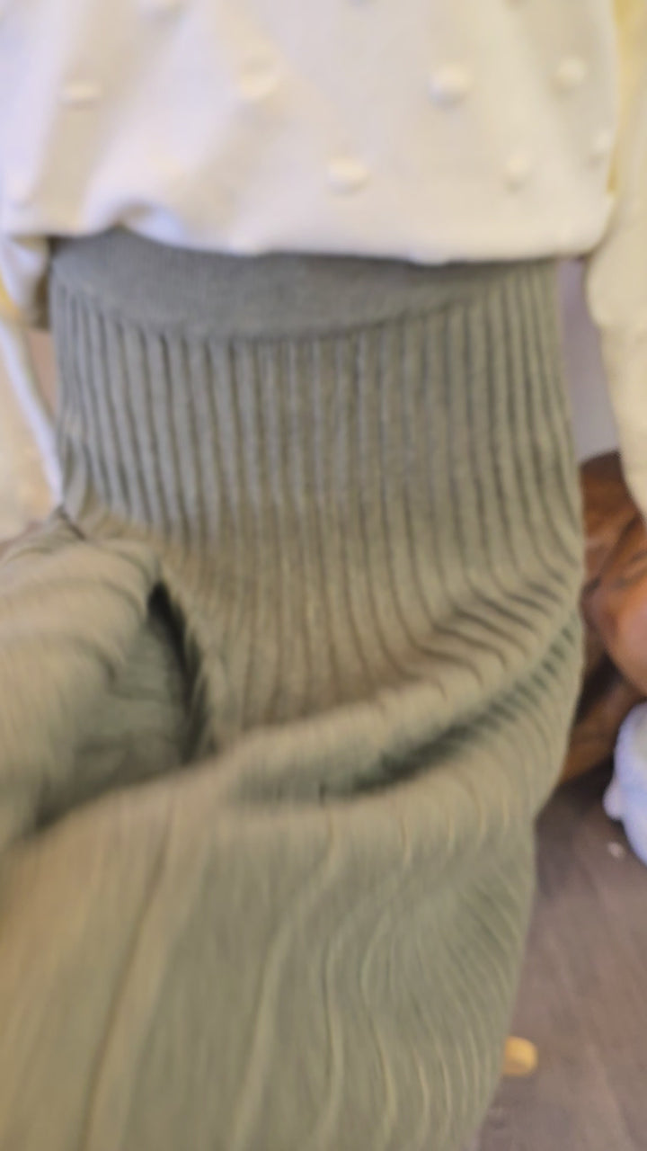 Knit Pleated Skirt