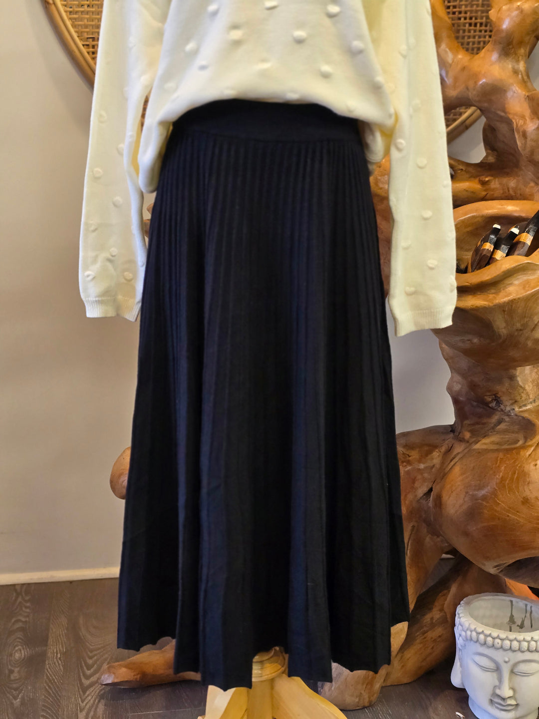 Knit Pleated Skirt