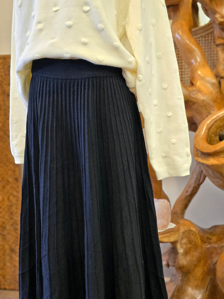 Knit Pleated Skirt