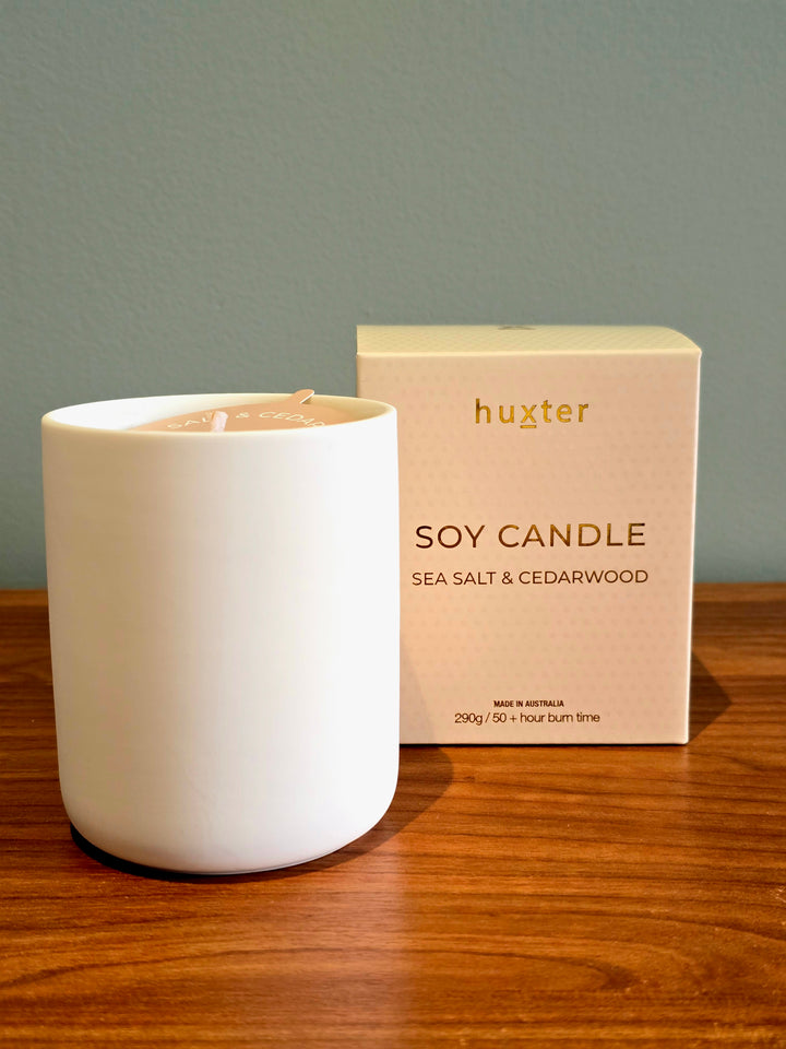 Huxter Soy Candle Sea Salt Cedarwood