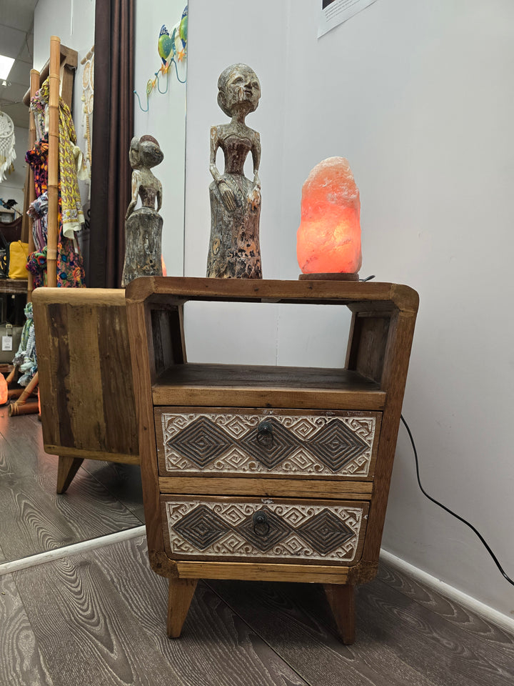 Carved Bedside Table