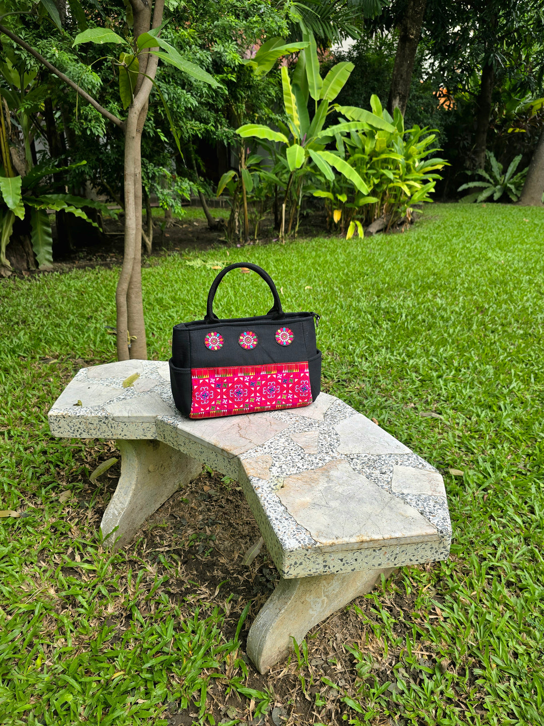 Poppy Hmong Hand-Stitched Bag