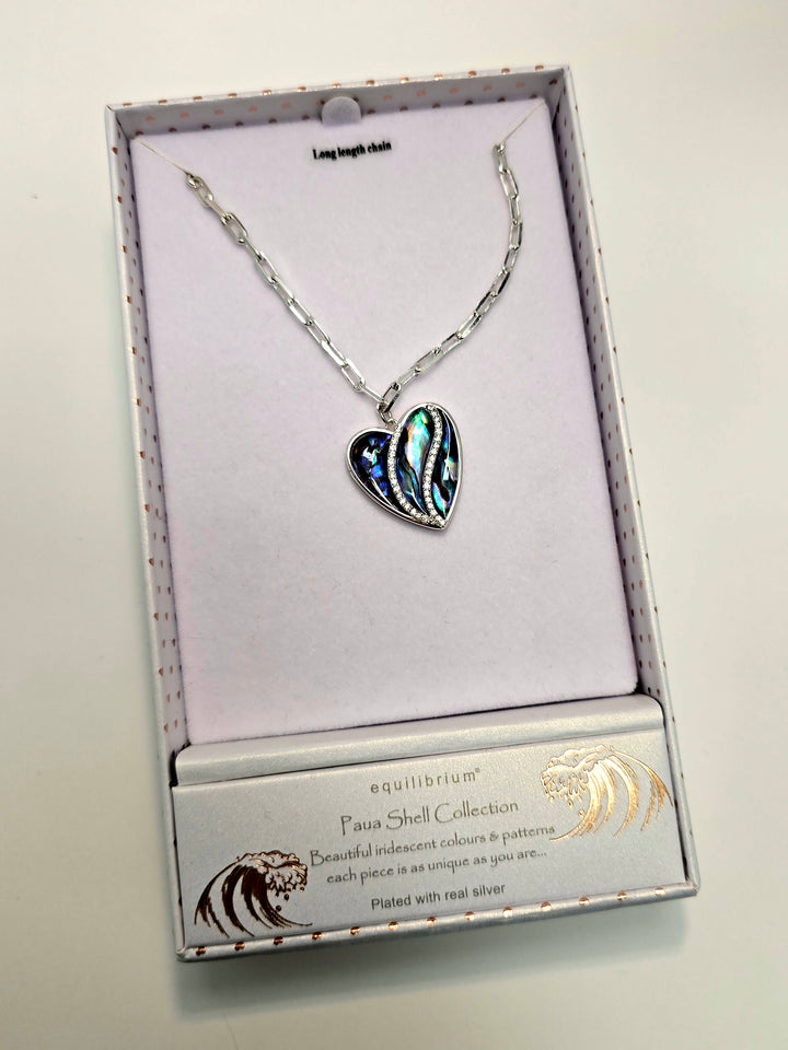 Equilibrium Paua Heart Necklace