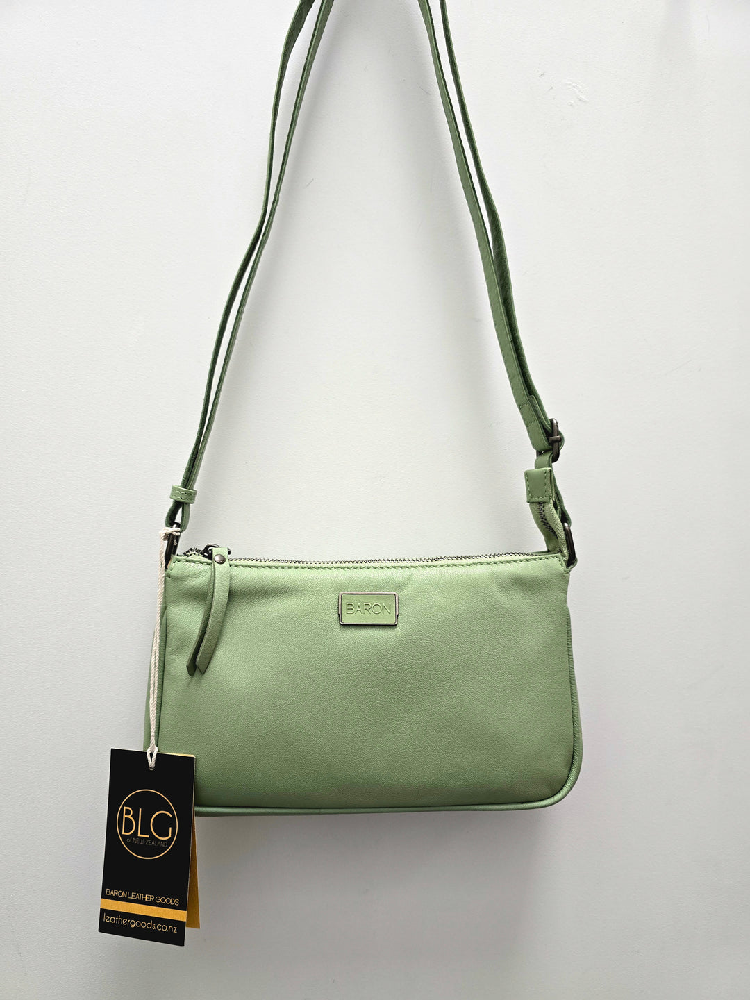 Leather Oval Cross Body Bag