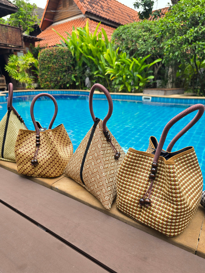 Resort Weave Peak Bag - Honey Basket