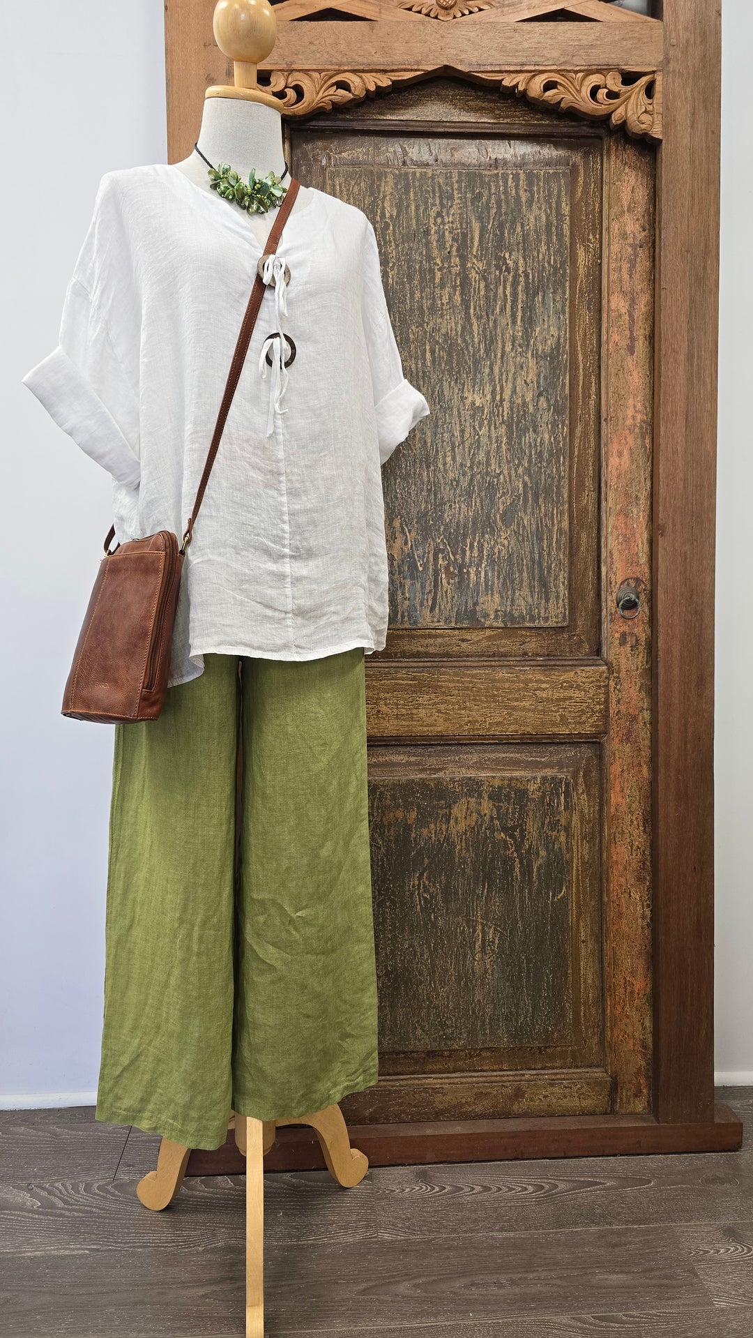 Linen Belted Pantalone