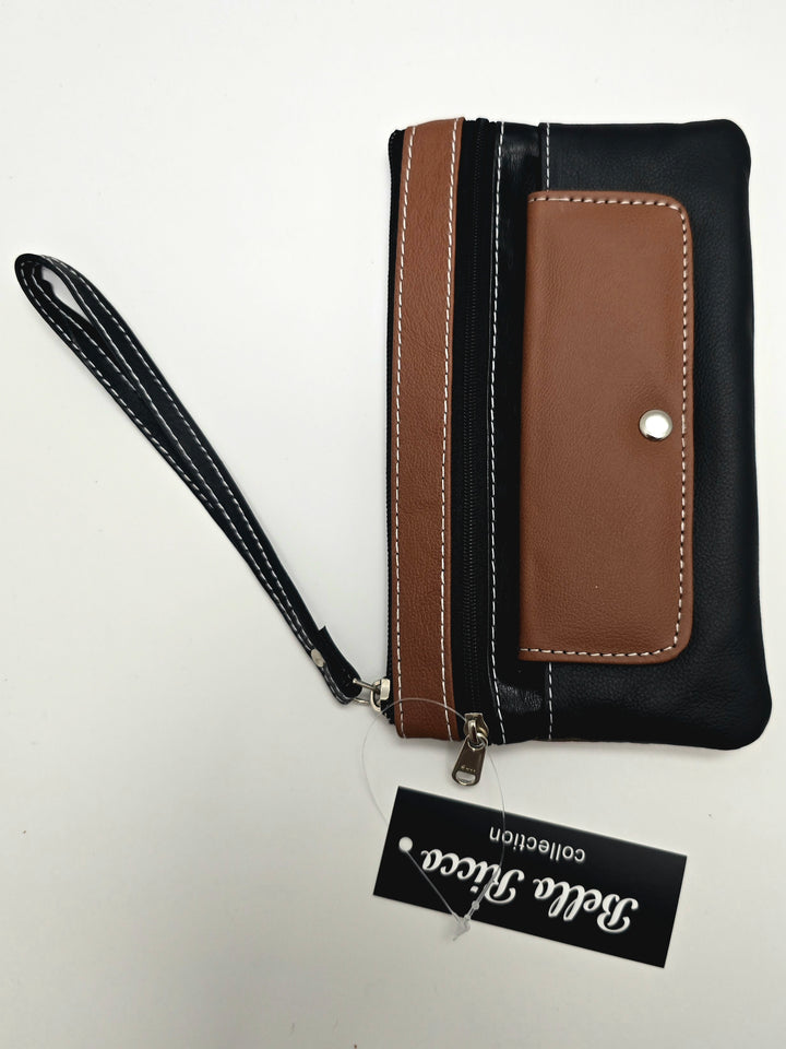 Bella Wristlet Leather Purse