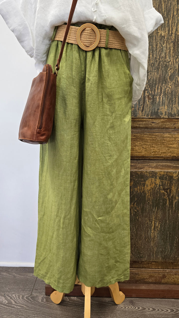 Linen Belted Pantalone