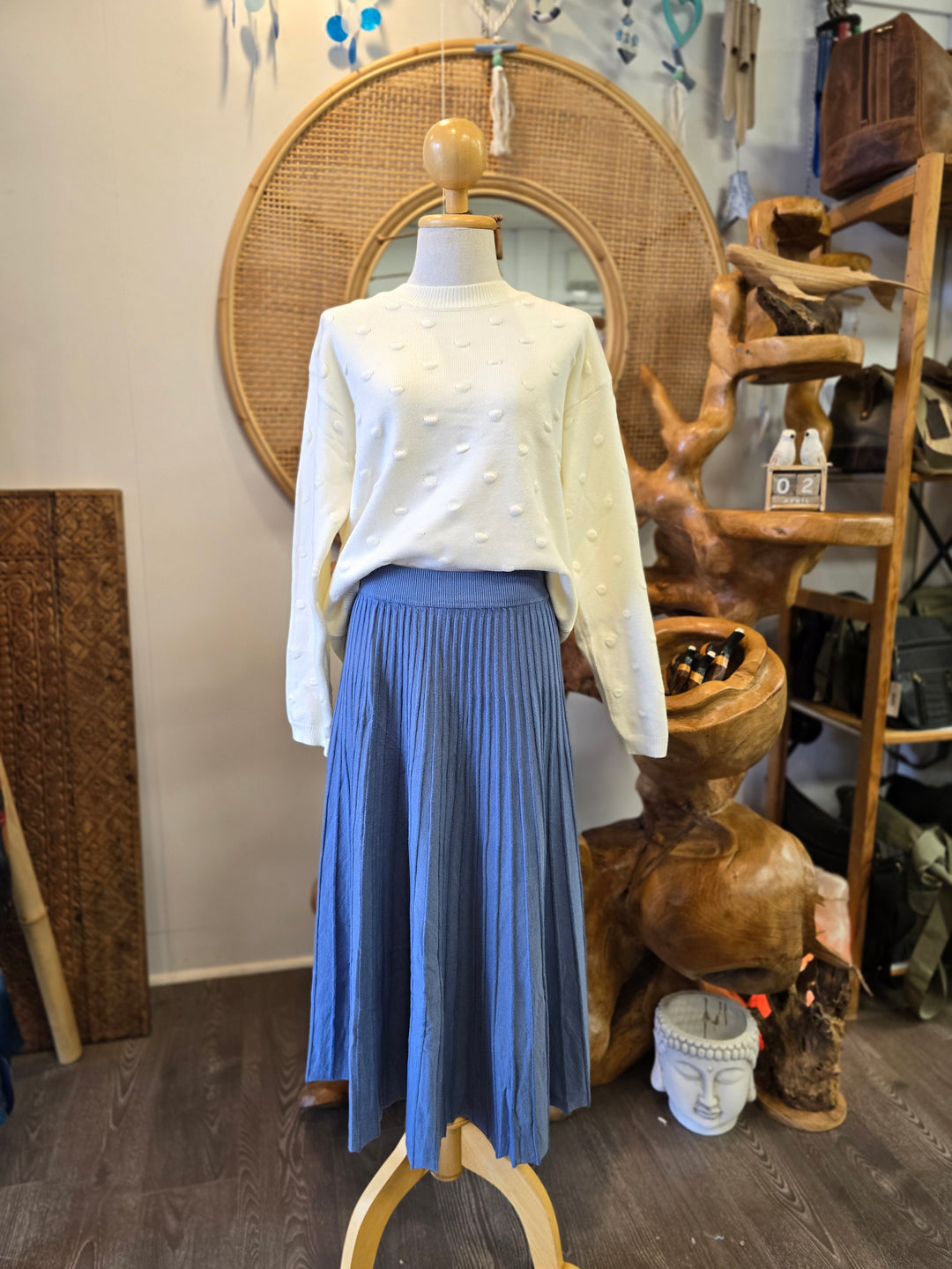Knit Pleated Skirt