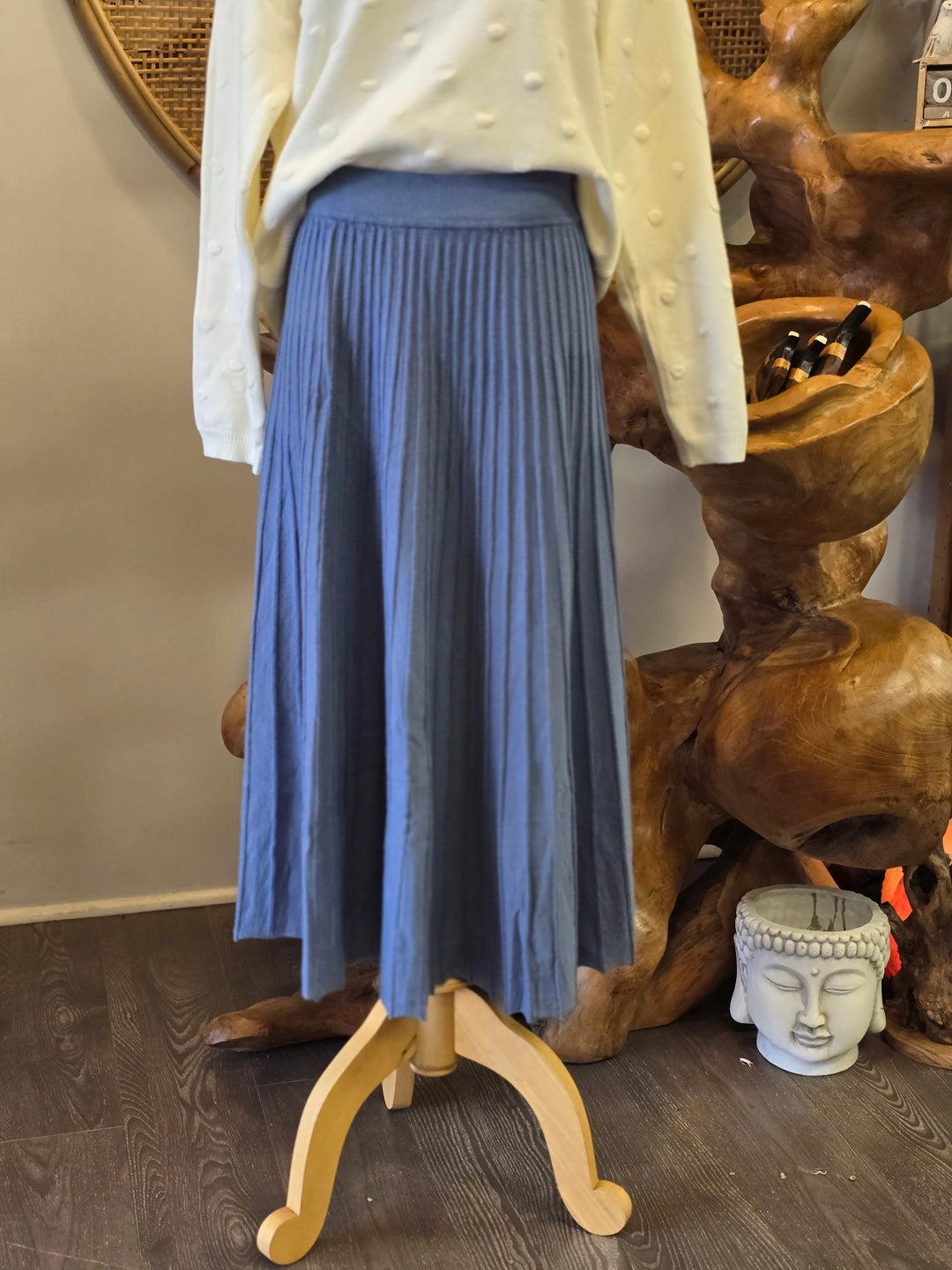 Knit Pleated Skirt