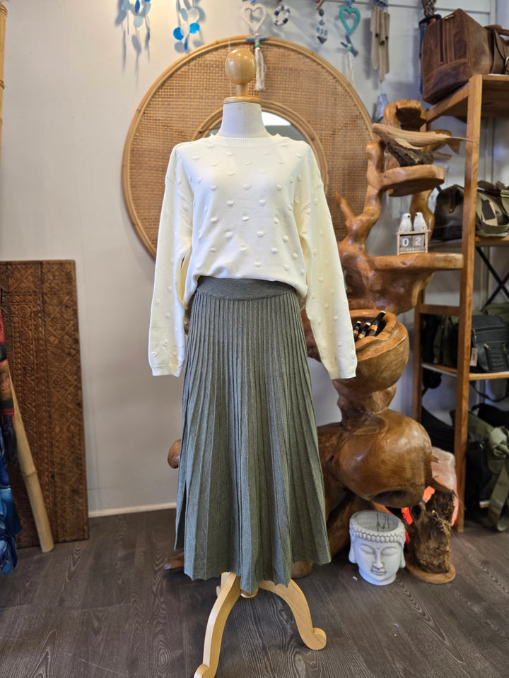 Knit Pleated Skirt