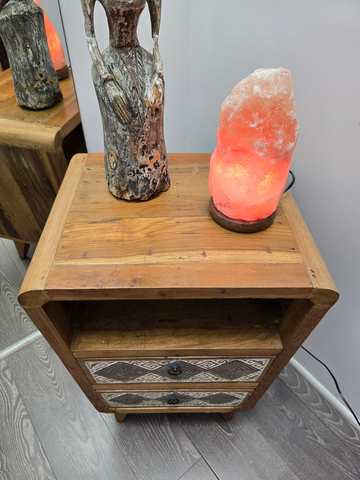 Carved Bedside Table
