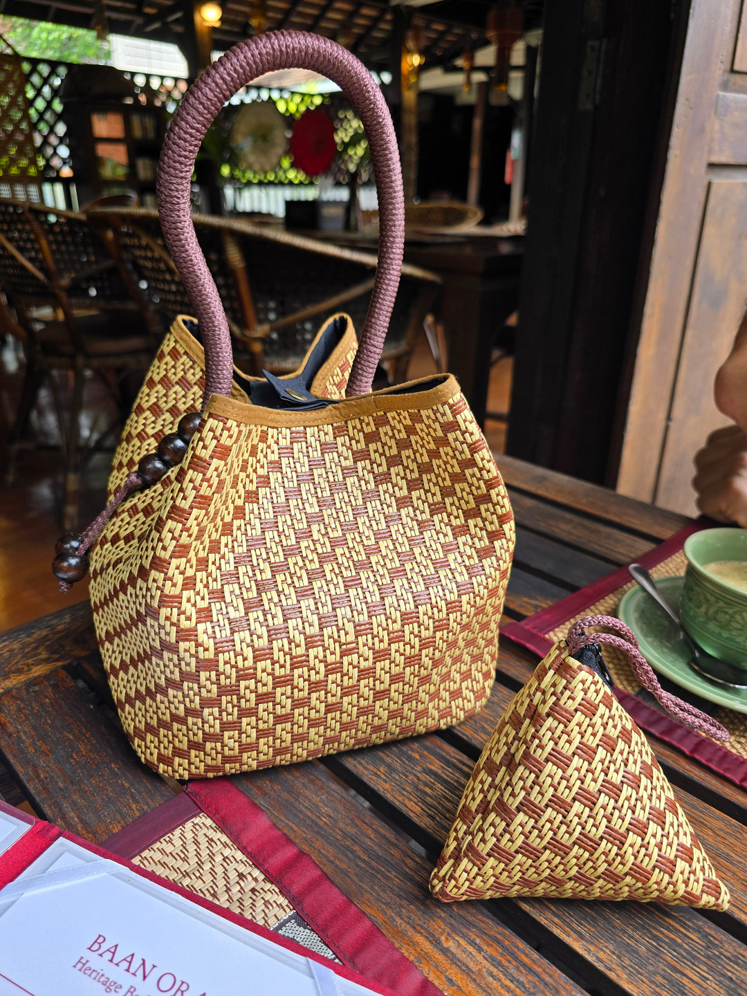 Resort Weave Horizon Bag - Sandstone