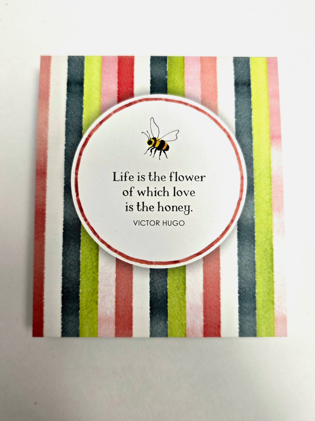 Bee Stripe Notepad - Affirmations