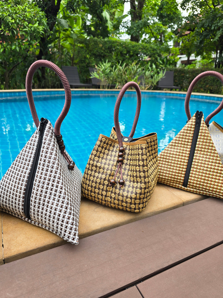 Resort Weave Horizon Bag - Chocolate Lattice