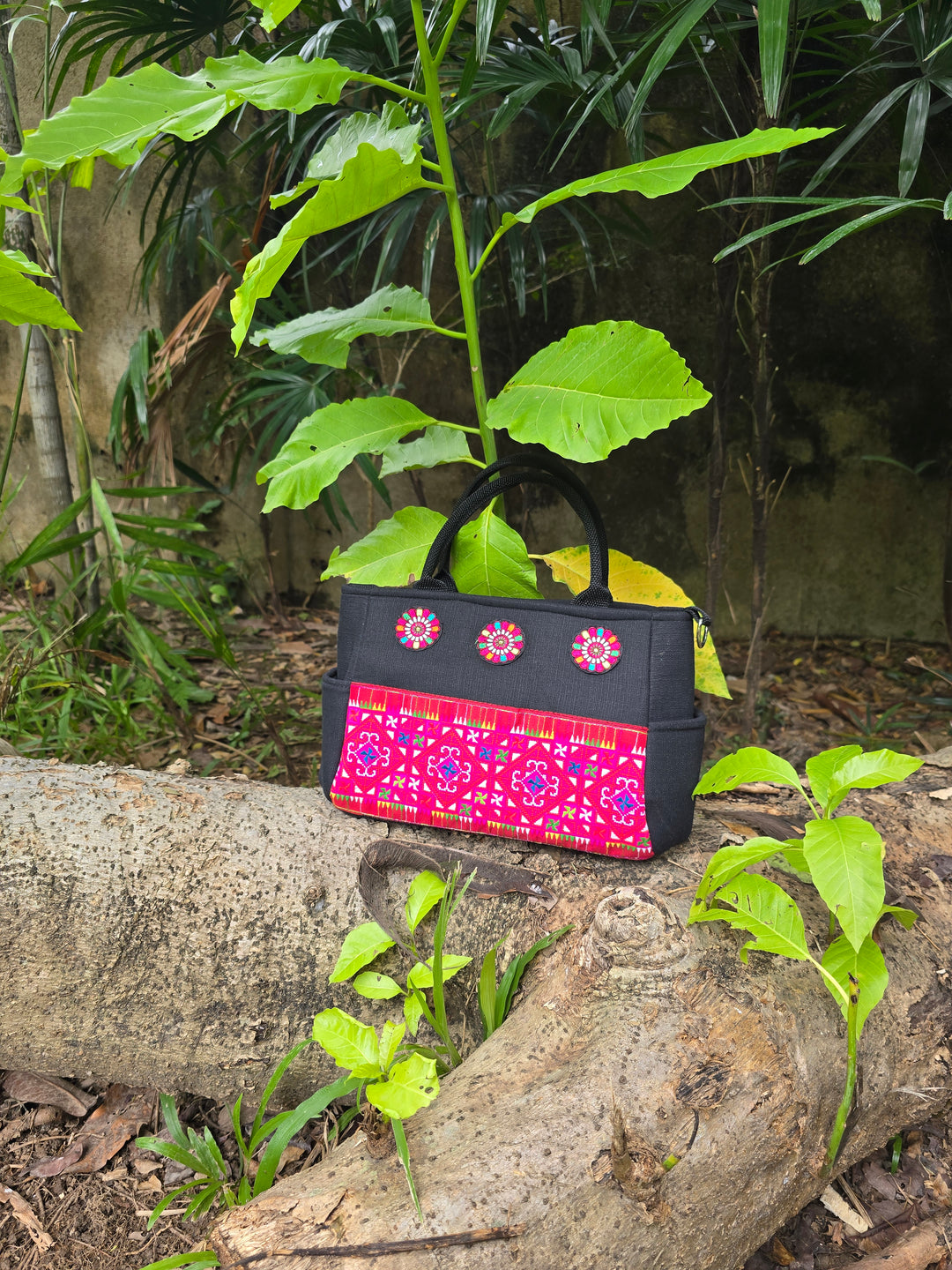 Poppy Hmong Hand-Stitched Bag