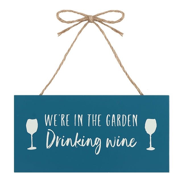 Garden Plaque - Drinking Wine