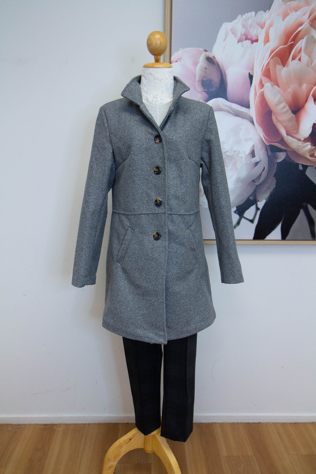  Italian winter coat - Sanfran jacket - Grey - front