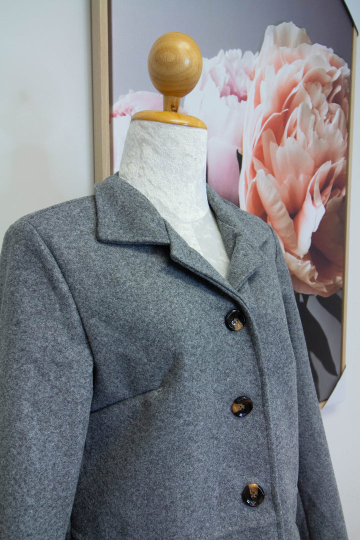 Italian winter coat - Sanfran jacket - grey - side