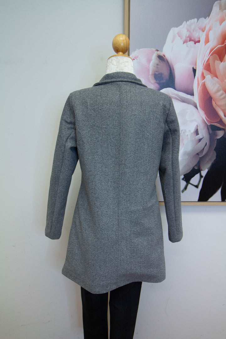 Italian winter coat - Sanfran jacket - grey - back