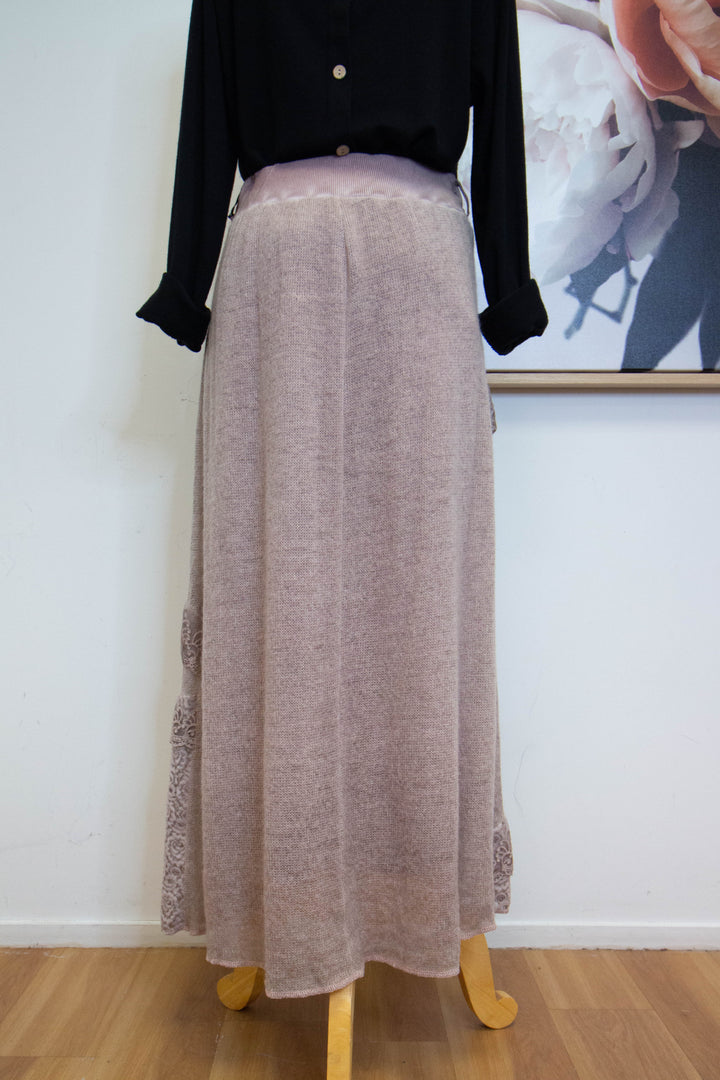 eKo NZ - Italian Skirt - Lace Fab Skirt -  Pink - Back 