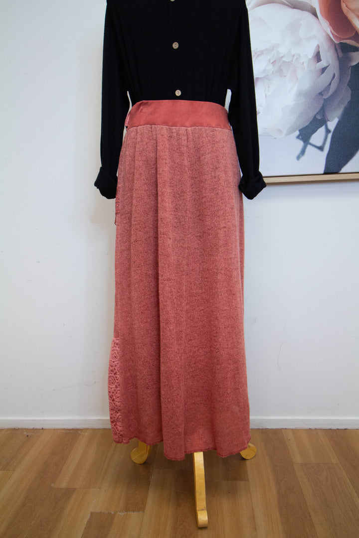 eKo NZ - Italian Skirt - Lace Fab Skirt - Terracotta -  Back 