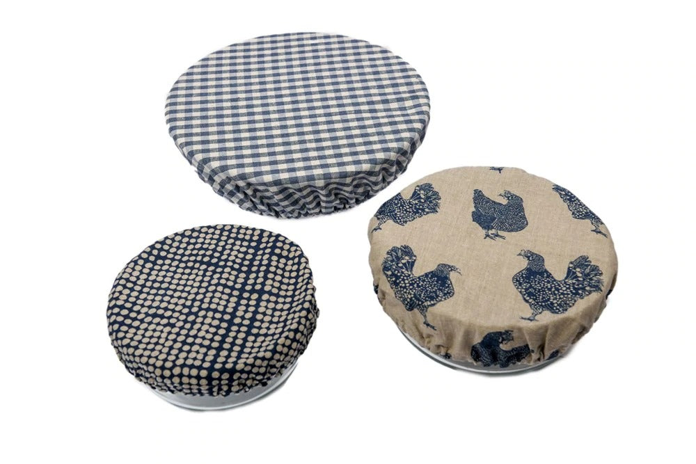 R&H Food Cover Gingham - Blueberry